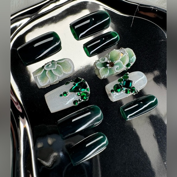 004 handmade press on nails size XS - Picture 2 of 4